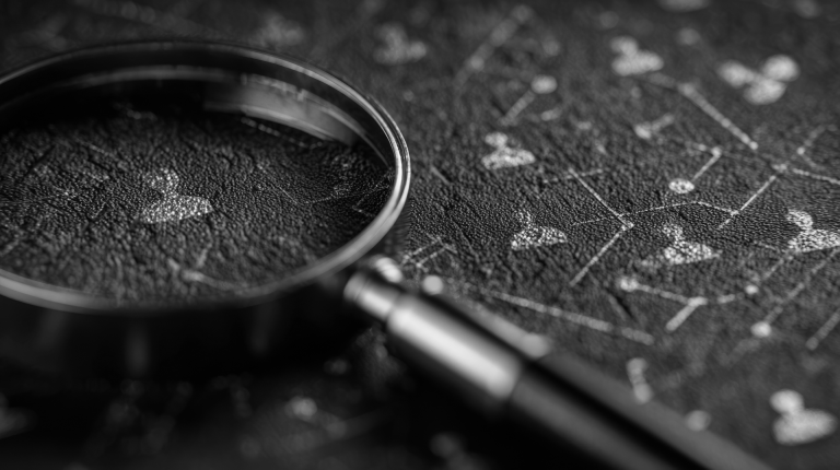 Detektyw Warszawa – lupa nad śladami odcisków palców na ciemnej powierzchni